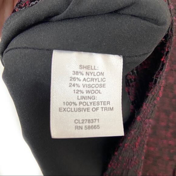 Classiques Entier Top Shirt Size M Sleeveless Bejeweled Red Black Special Event - Picture 4 of 13